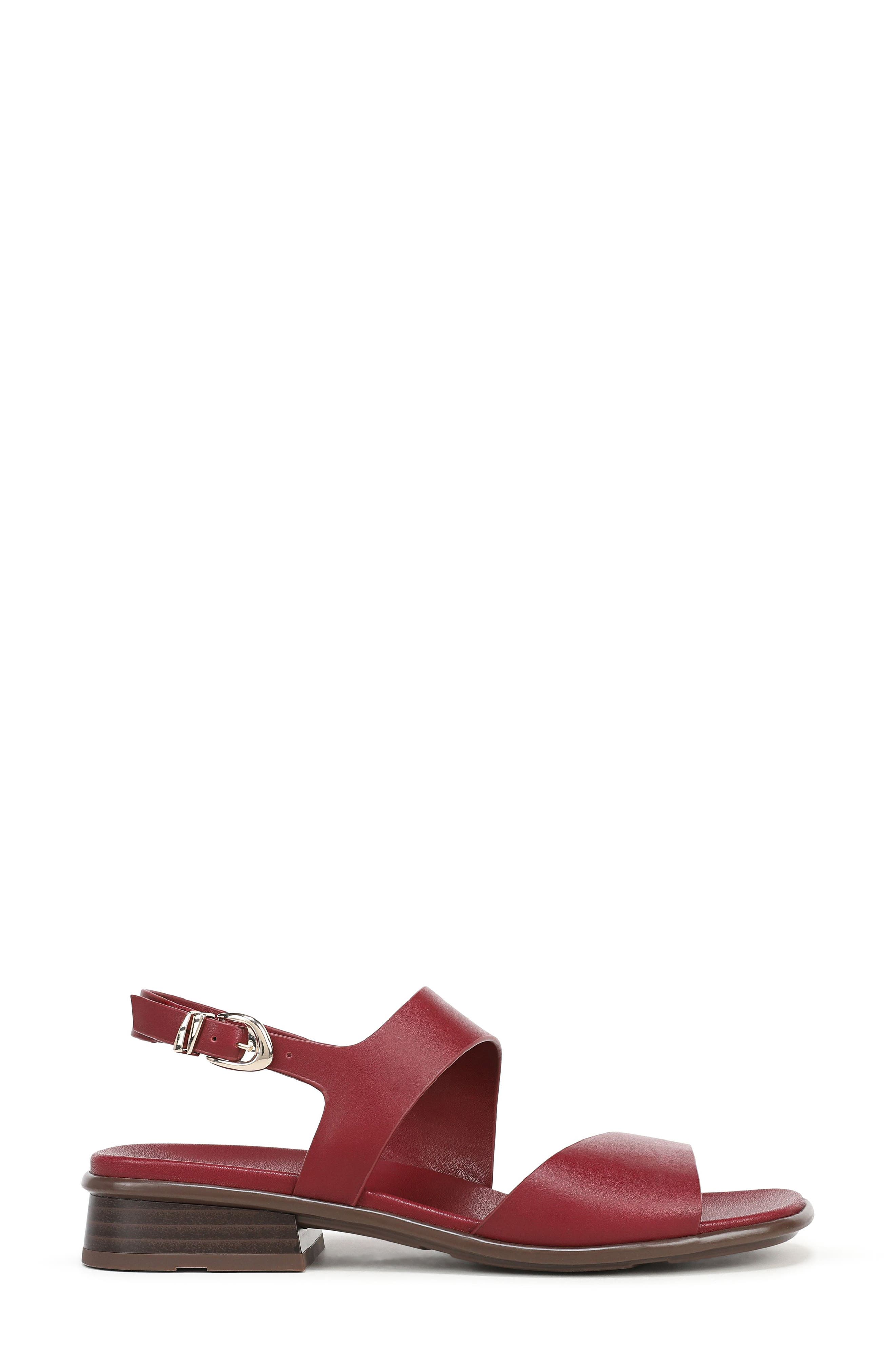 Brie Sandal, Alternate, color, MOLTEN NOIR RED