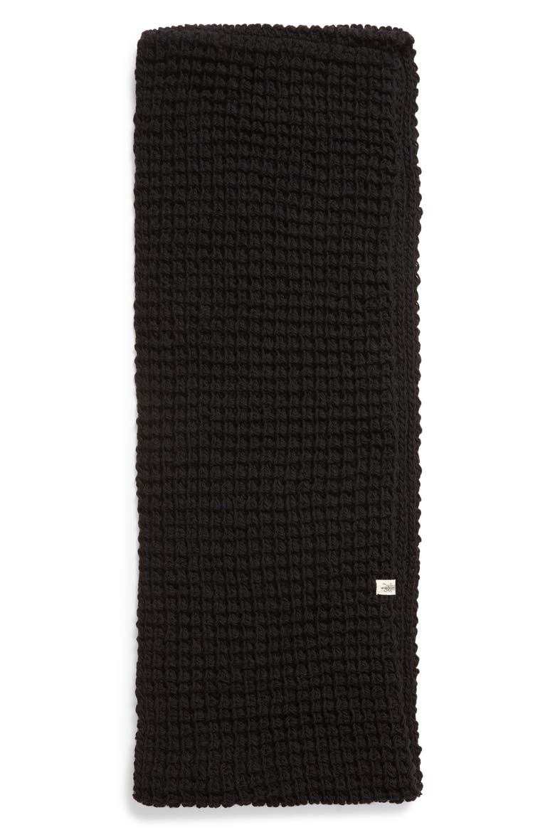 Double Wide Merino Infinity Scarf, Alternate, color, BLACK