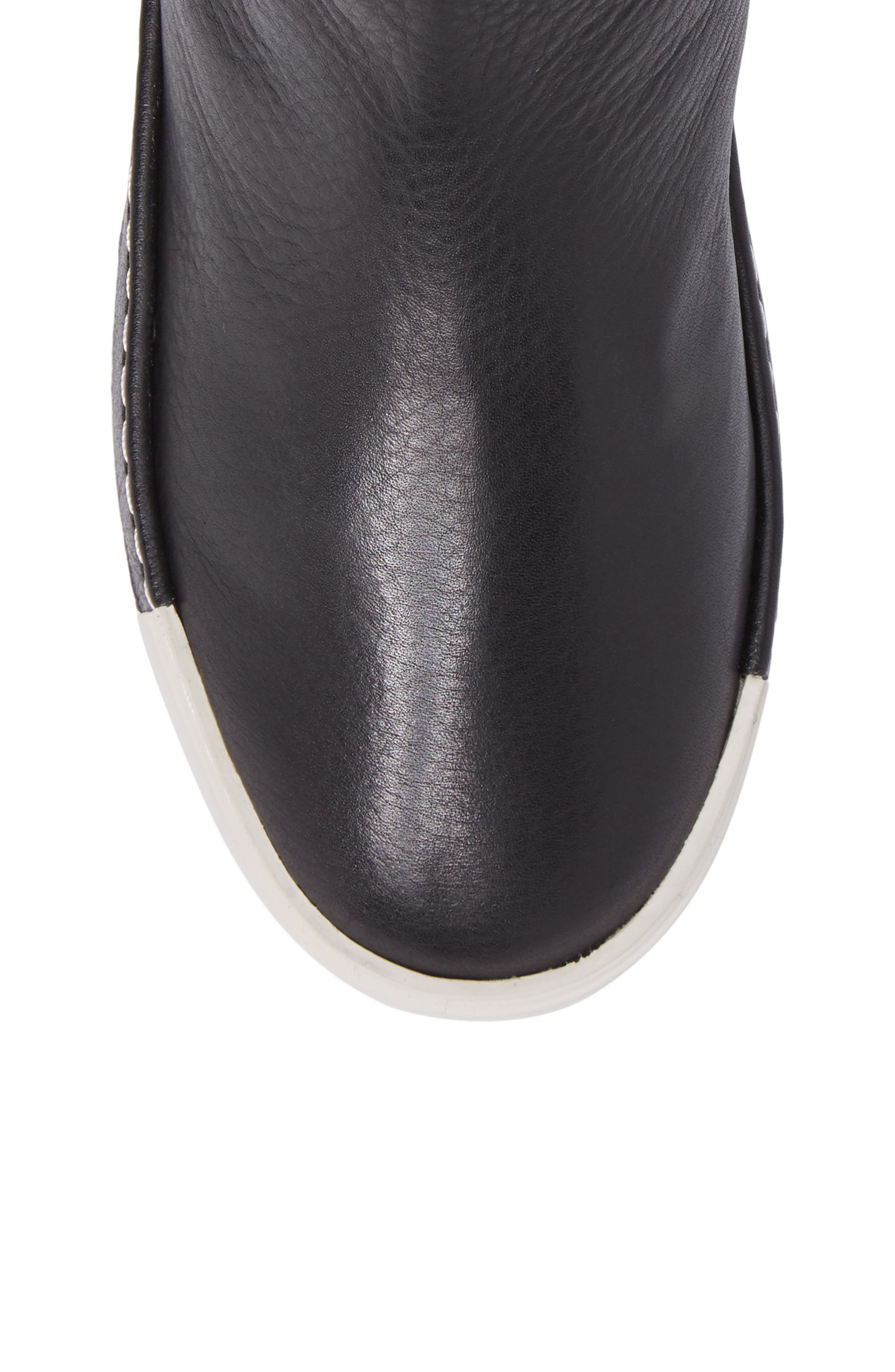 Victory Double Zip Boot, Alternate, color, BLACK LEATHER