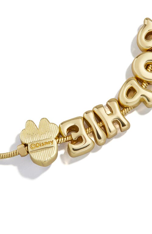 Baublebar Personalized Disney® Bubble Charm Slider Bracelet In Gold