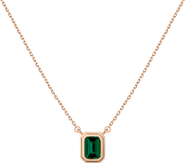Aurate New York Lab Grown Emerald Heirloom Necklace