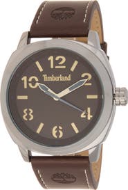 Timberland Classic Quartz Leather Strap Watch, 46mm