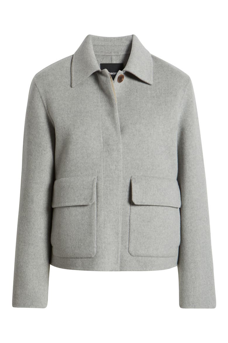 Boxy Wool & Recycled Cashmere Jacket, Alternate, color, MELANGE GREY