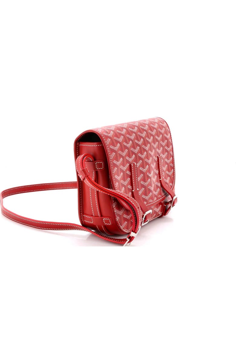 Pre-Owned Goyard Belvedere Messenger Bag Coated Canvas PM, Alternate, color, Red