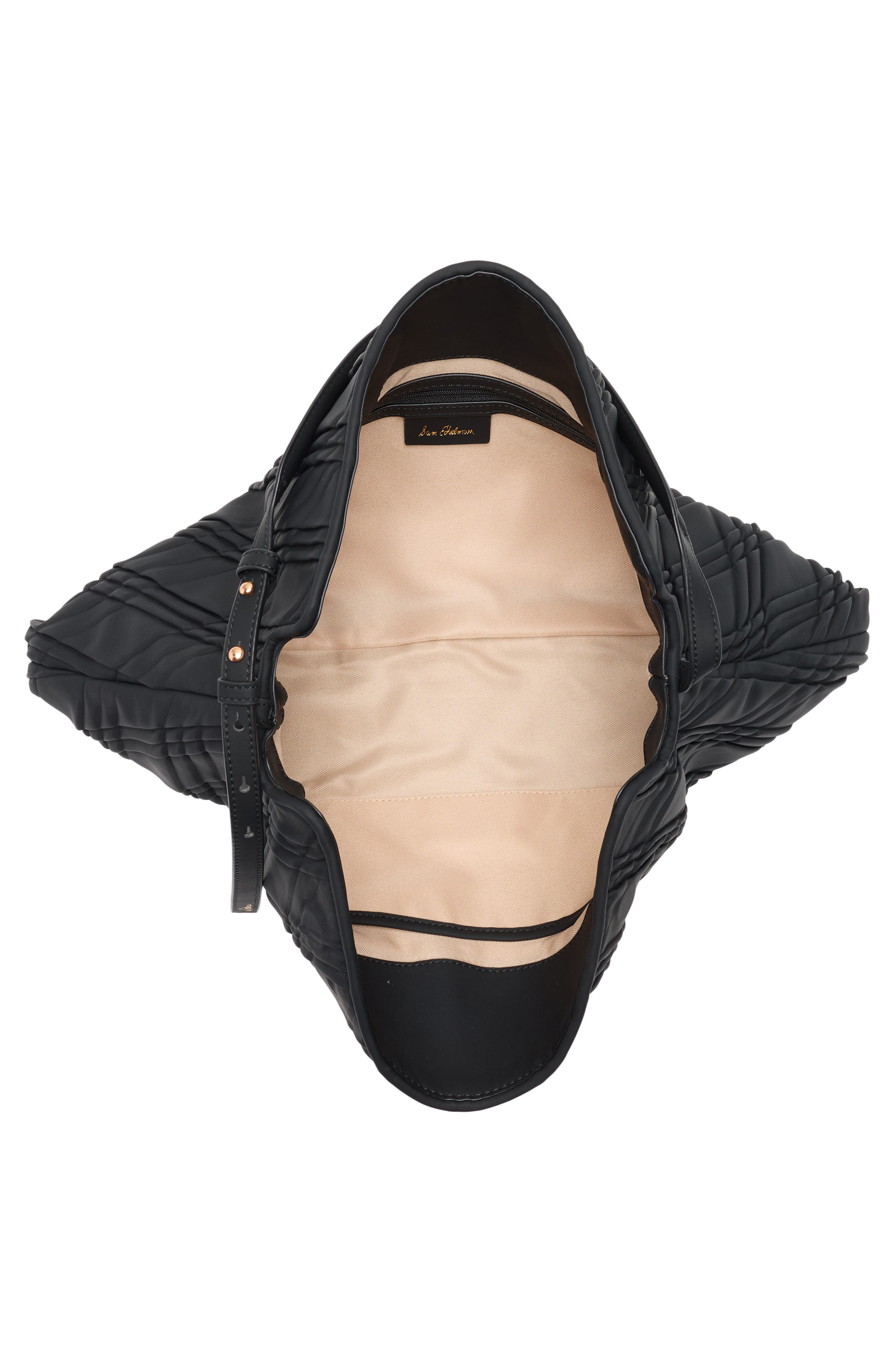 Sam Edelman Peddy Quilted Shoulder Bag, Alternate, color, Black