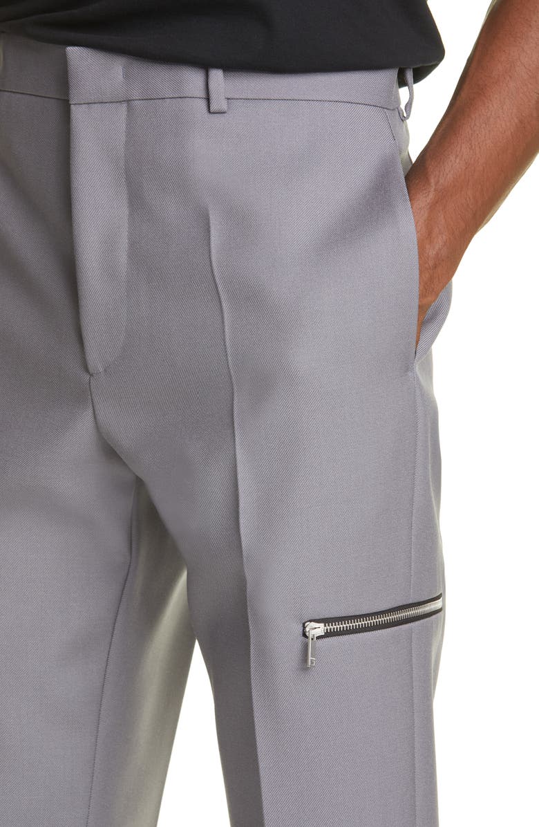 Jil Sander Wool Slim Trousers, Alternate, color, Lilac Grey