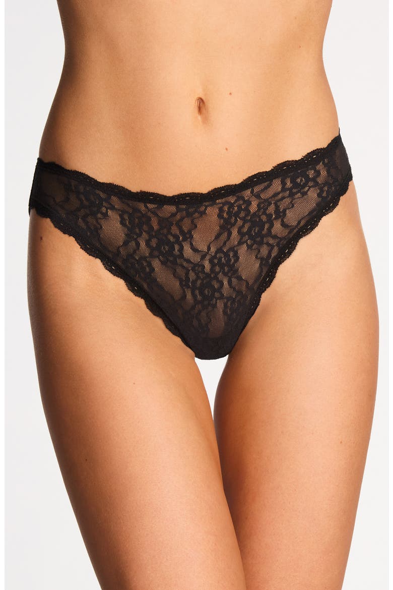 Effortlessly Lace High Cut Briefs, Main, color, NIGHT