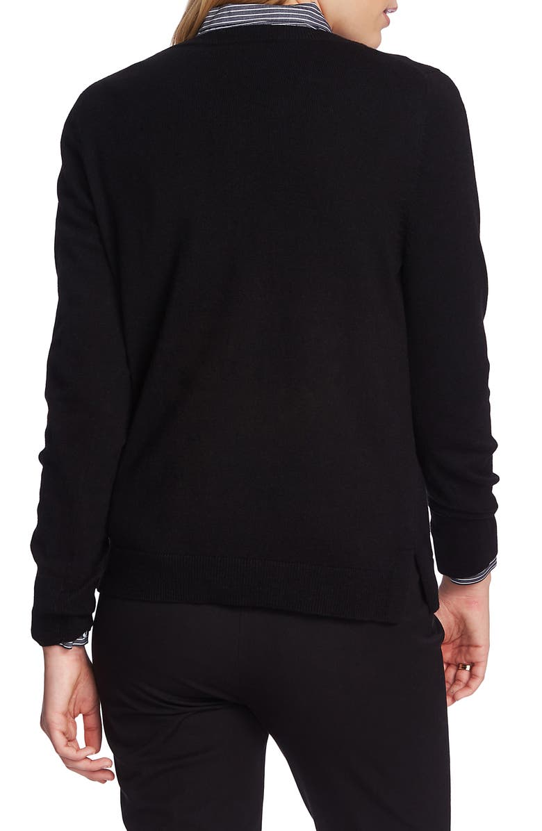 Court & Rowe Muse Cotton Blend Sweater, Alternate, color, Rich Black