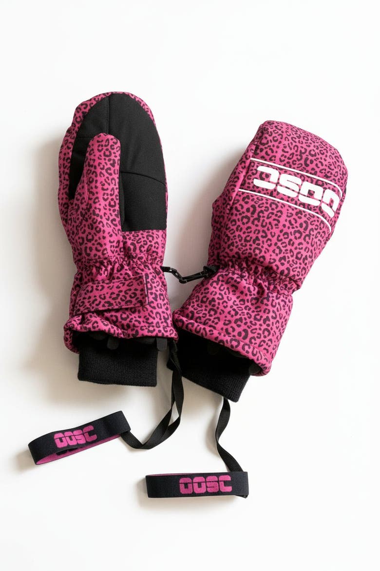 1987 PrimaLoft® V2 Ski & Snowboard Mitt - Pink Leopard, Main, color, Animal