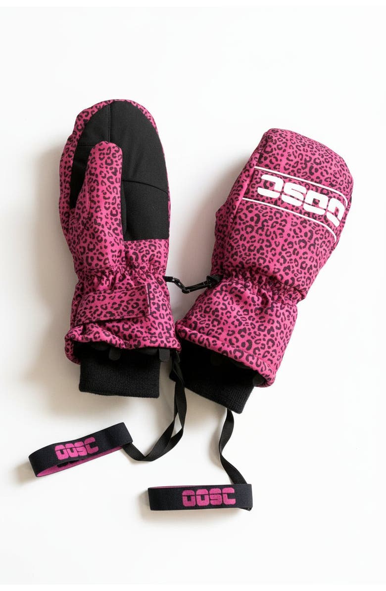 OOSC Clothing 1987 PrimaLoft<sup>®</sup> V2 Ski & Snowboard Mitt - Pink Leopard, Main, color, Animal