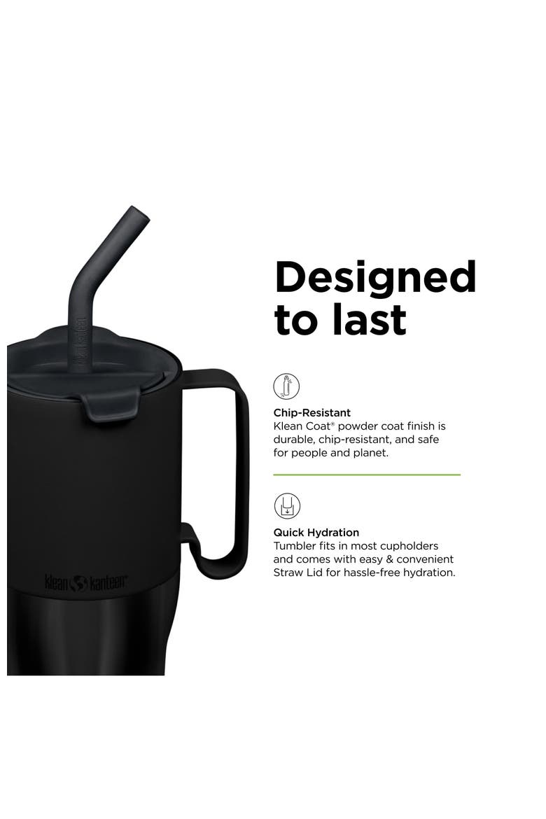 36oz Rise Insulated Tumbler with Straw Lid, Alternate, color, Black
