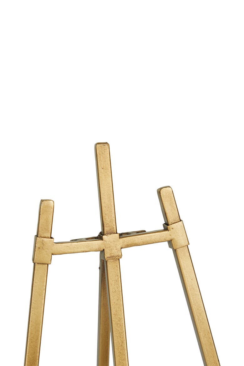 Goldtone Metal Traditional Easel with Foldable Stand - Set of 2, Alternate, color, GOLD