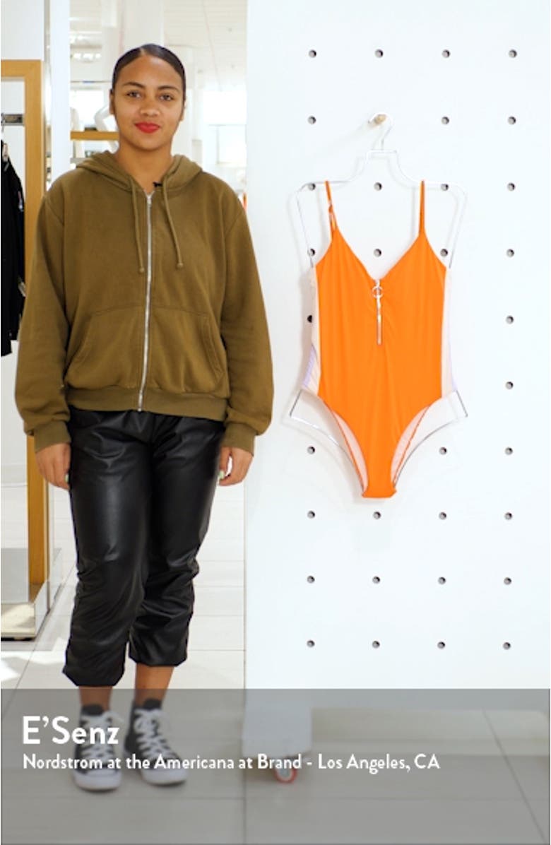 Front Zip One-Piece Swimsuit, sales video thumbnail