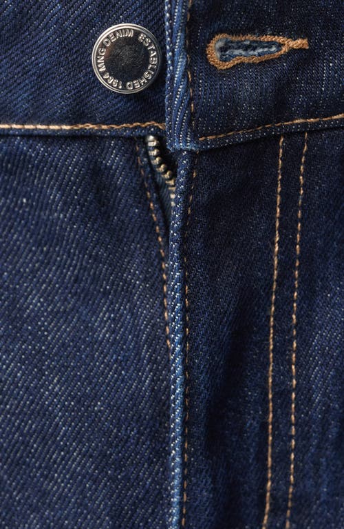 Shop Mango Pleated Wide Leg Jeans In Open Blue