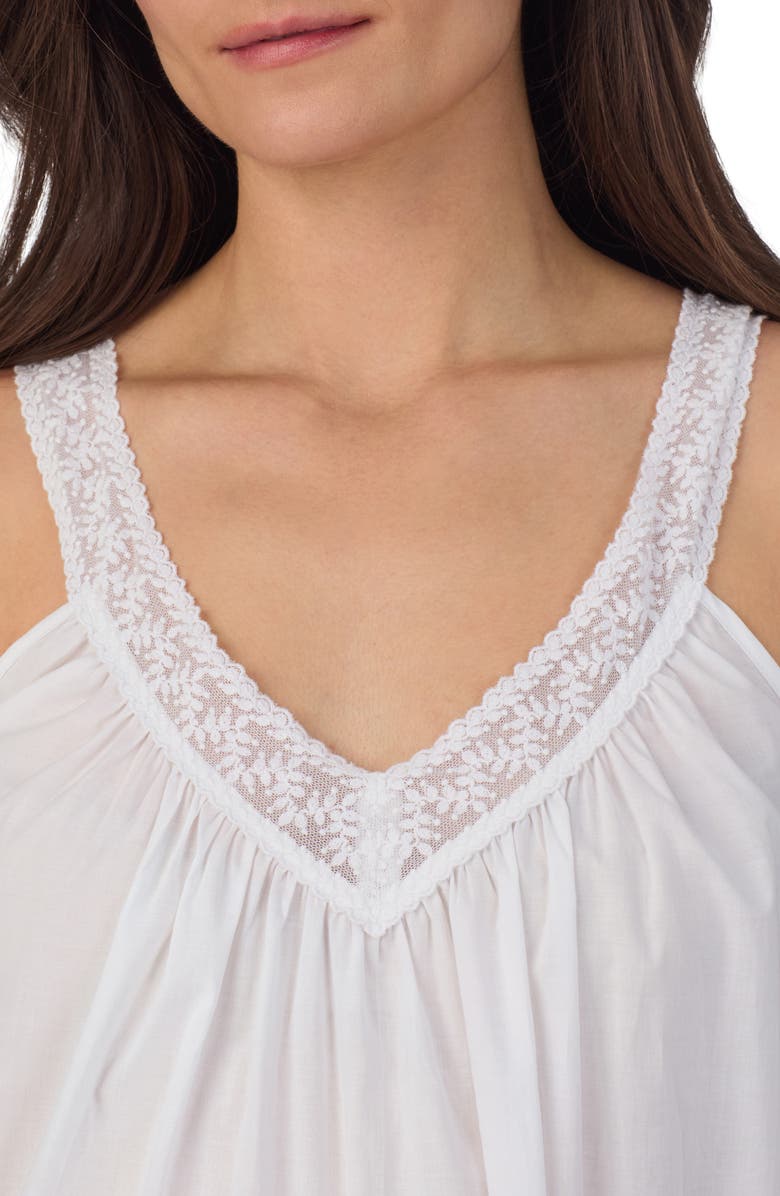 Eileen West Sleeveless Cotton Lawn Ballet Nightgown, Alternate, color, White