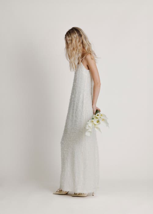 Alas Spaghetti Strap Bridal Dress In White