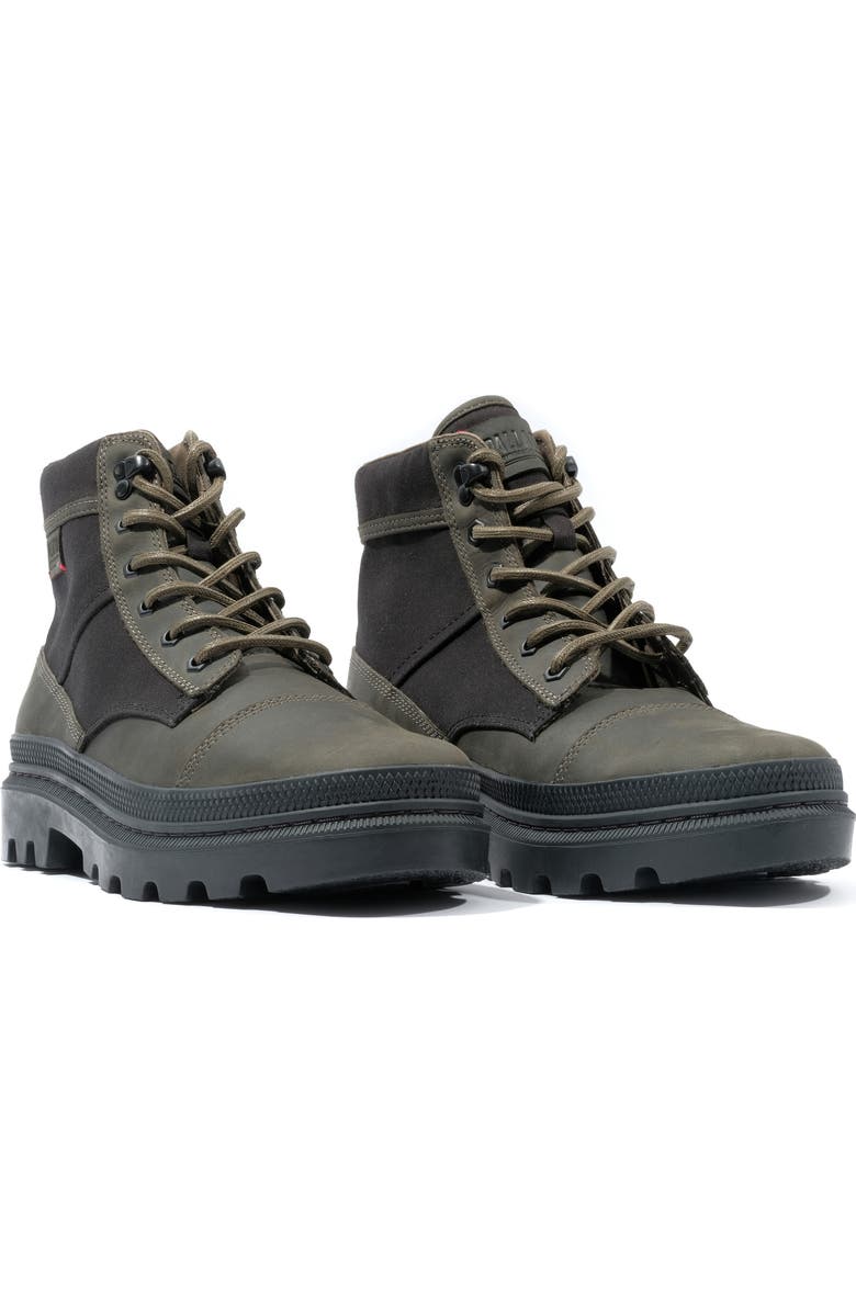 Palladium Pallatrooper Rough Boot, Alternate, color, Black/ Olive Night