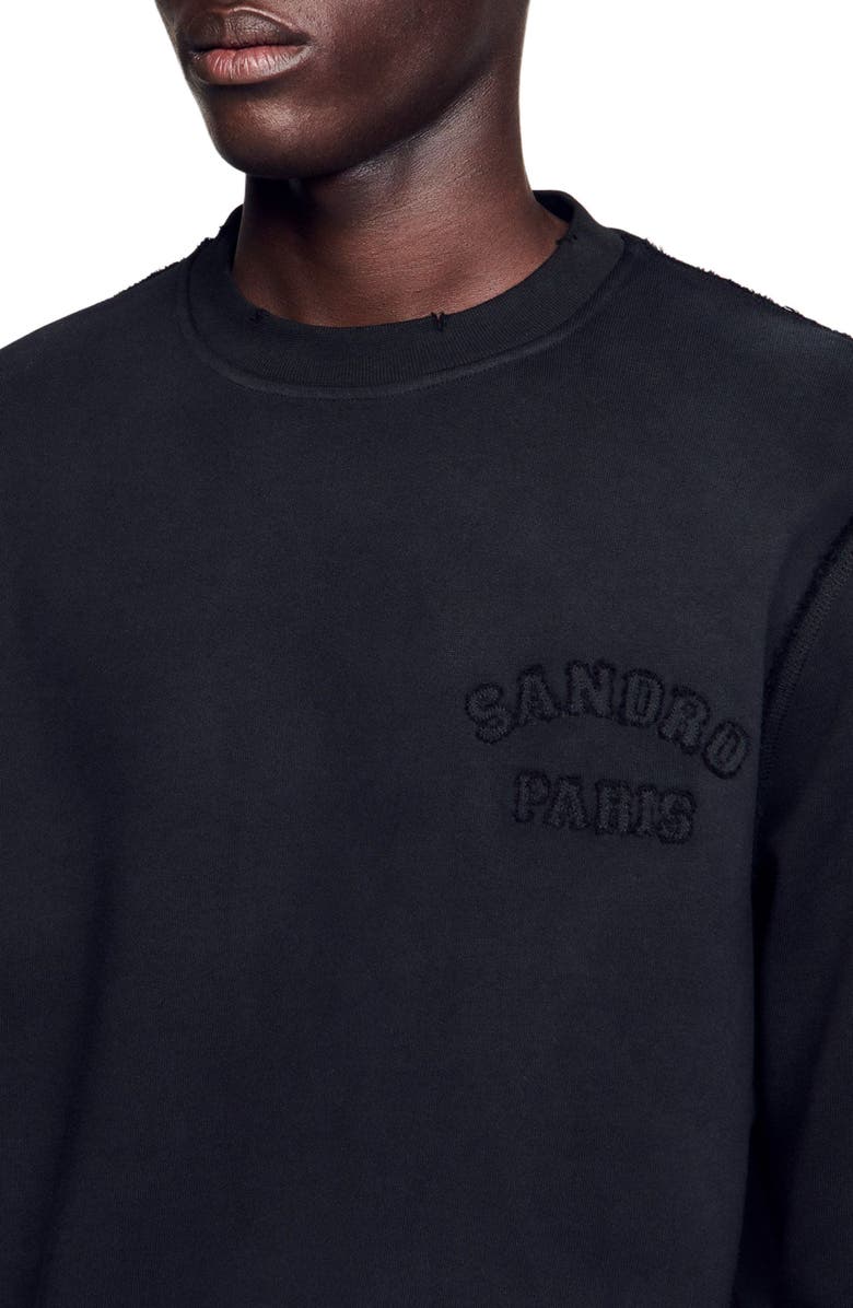 SANDRO Patch sweatshirt, Alternate, color,