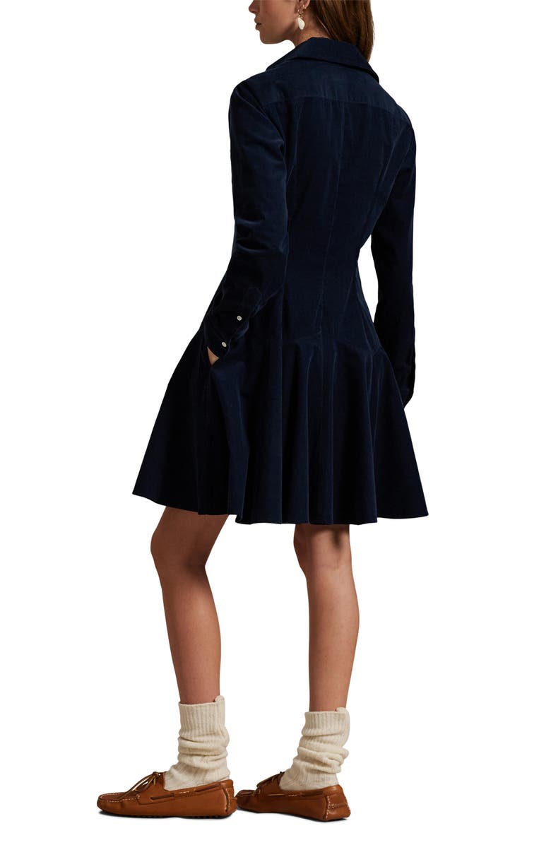 Polo Ralph Lauren Long Sleeve Corduroy Shirtdress, Alternate, color,