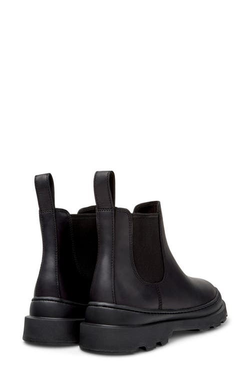 Camper Brutus Elastic-panelled Leather Chelsea Boots In Black