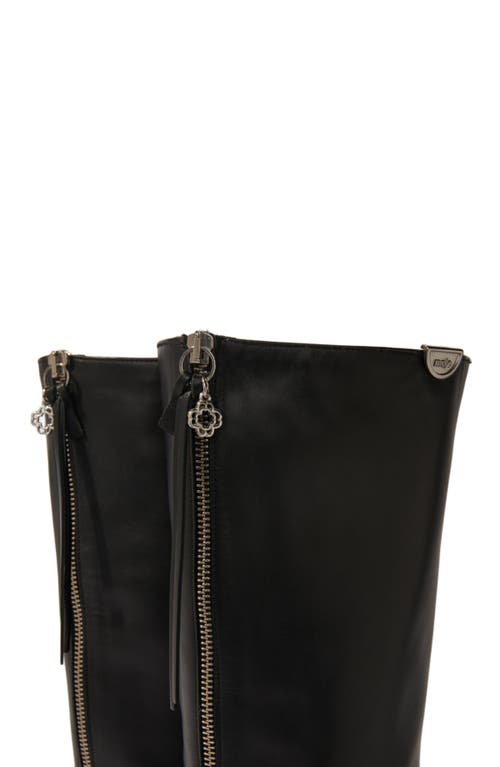 Maje Pointed-toe Leather Boots In Black