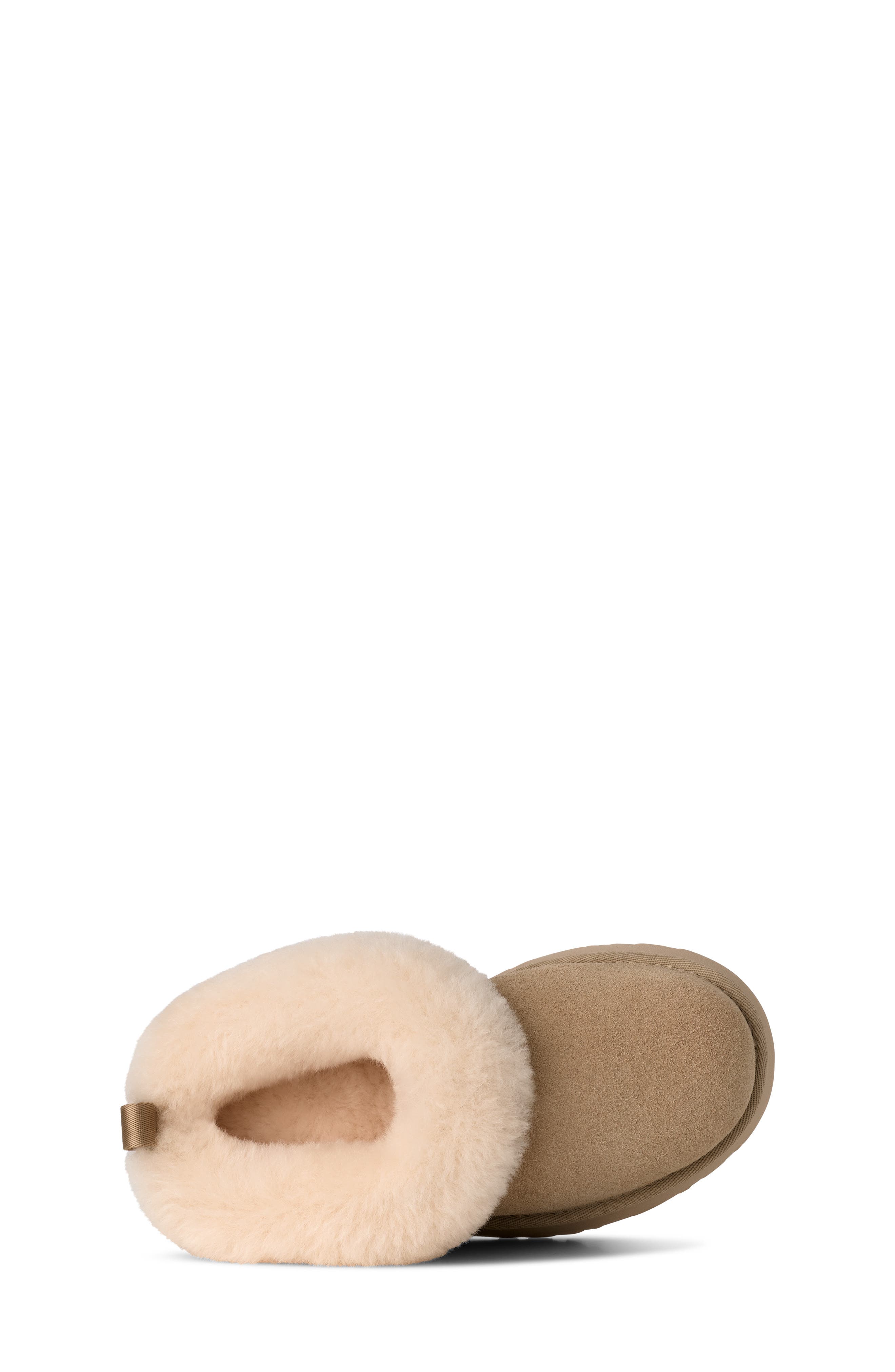 Kids' Tazzelle Genuine Shearling Collar Slipper, Alternate, color, MUSTARD SEED