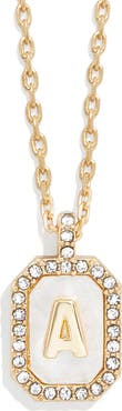 BaubleBar Initial Pendant Necklace