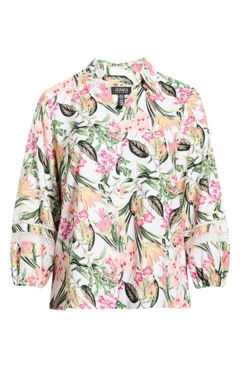 Floral Print Shirt (Plus)