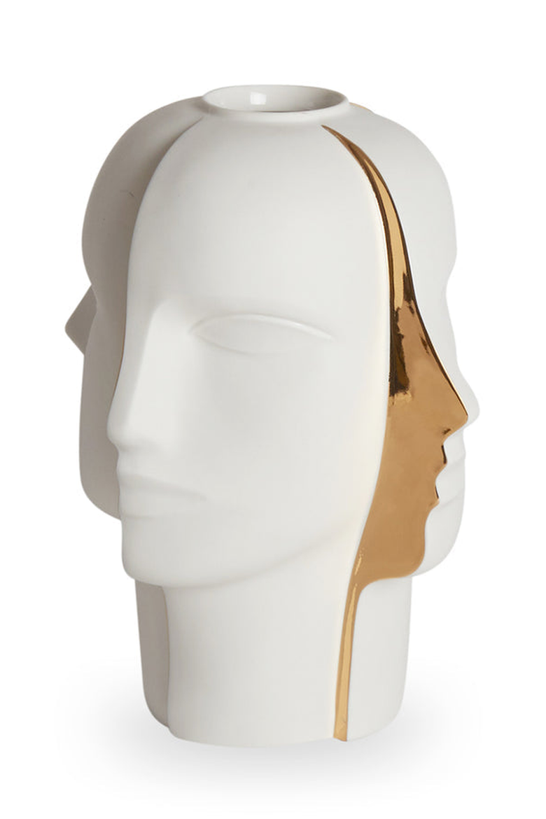 Atlas Split Vase, Alternate, color, White / Gold