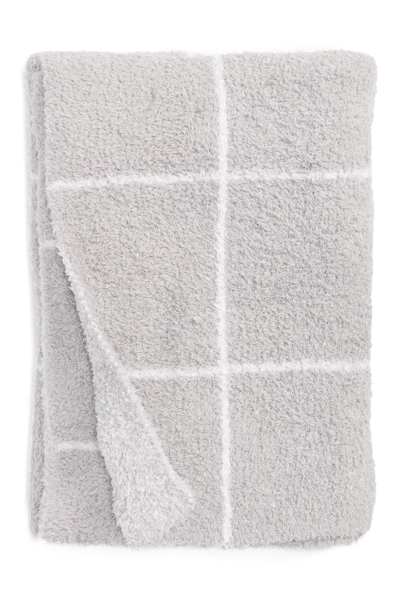 Cozychic® Windowpane Plaid Throw Blanket, Main, color, OYSTER/ WHITE