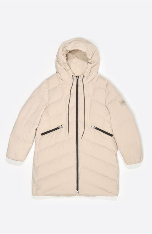 Bimba Y Lola Fur Straight Cut Hooded Puffer In White