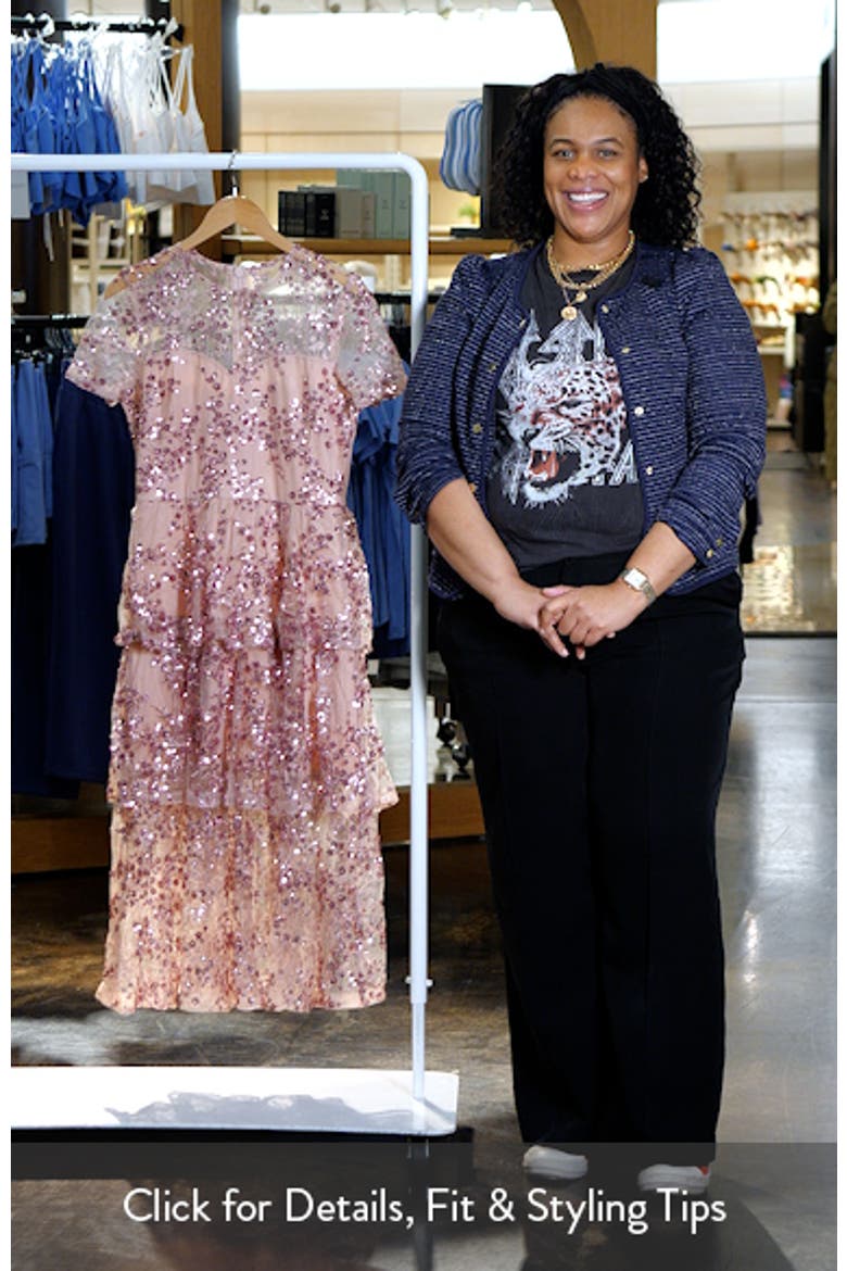 Sequin Embroidered Tiered Dress video