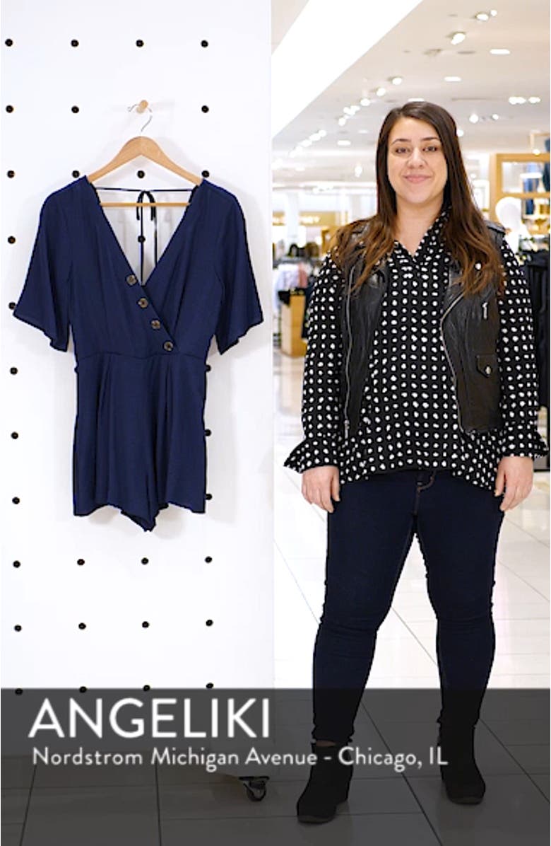 Slant Button Romper, sales video thumbnail