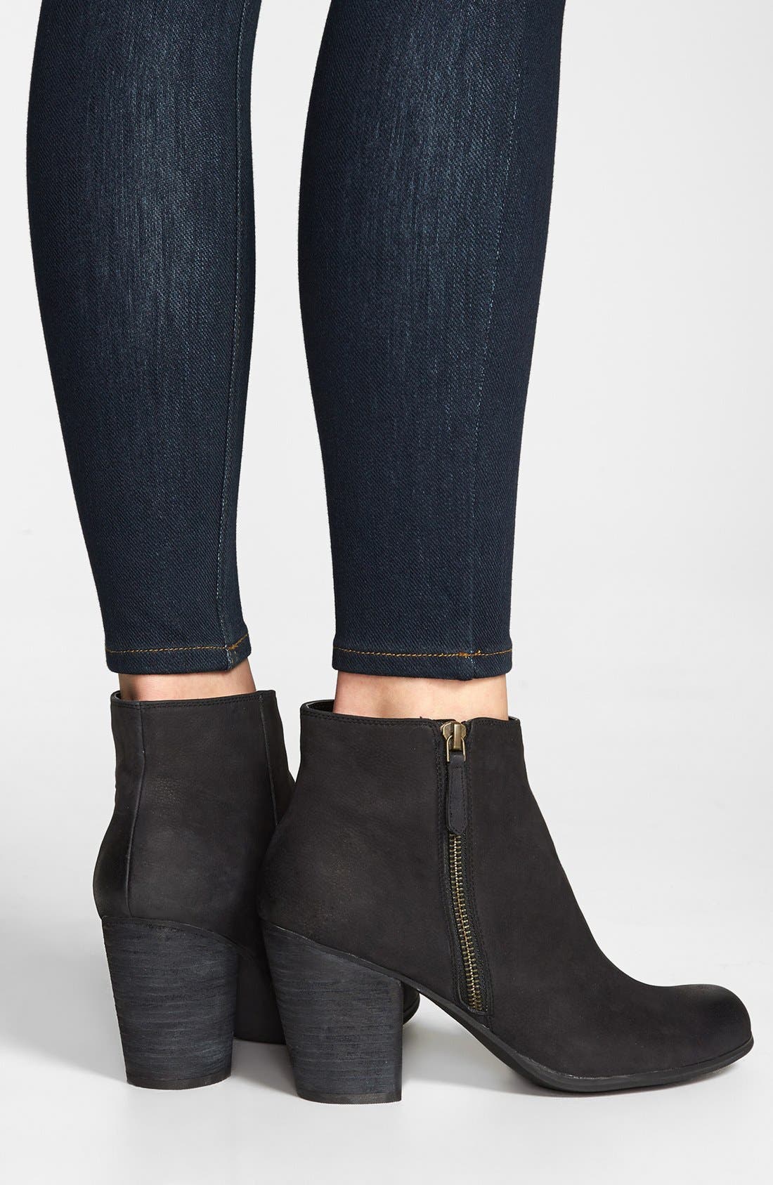 'Trolley'  Bootie, Alternate, color, BLACK LEATHER