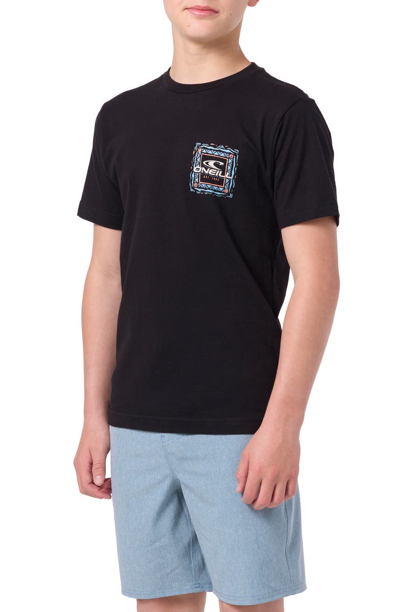 O'Neill Kids' Patterns Cotton Graphic T-Shirt, Alternate, color, Black