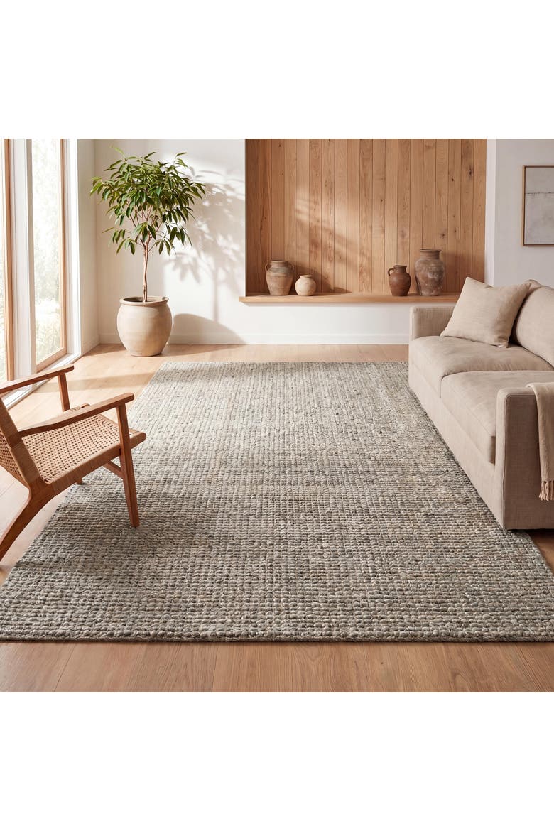 Pata Hand Woven Chunky Jute Area Rug, Alternate, color, Gray