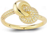 GLAZE JEWELRY Pavé Cubic Zirconia Love Knot Ring