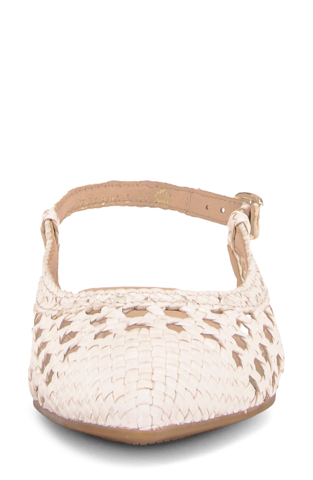 Gabor Pointed Toe Slingback Flat, Alternate, color, Creme