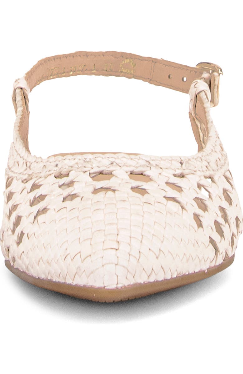 Gabor Pointed Toe Slingback Flat, Alternate, color, Creme