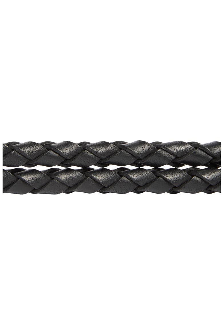 Syd Woven Leather Tie Belt, Alternate, color, BLACK