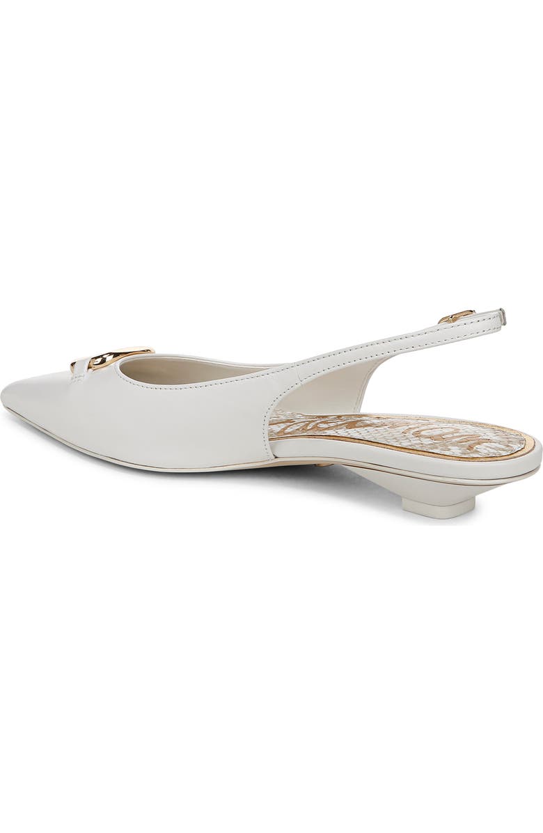 Sam Edelman Aggie Pointed Toe Slingback Flat, Alternate, color, Bright White