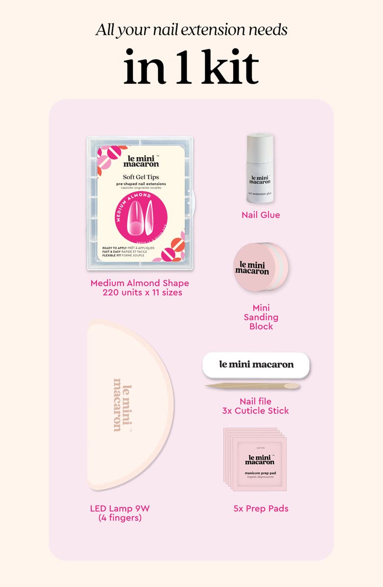 Le Mini Macaron Soft Gel Tips Nail Starter Kit, Alternate, color,