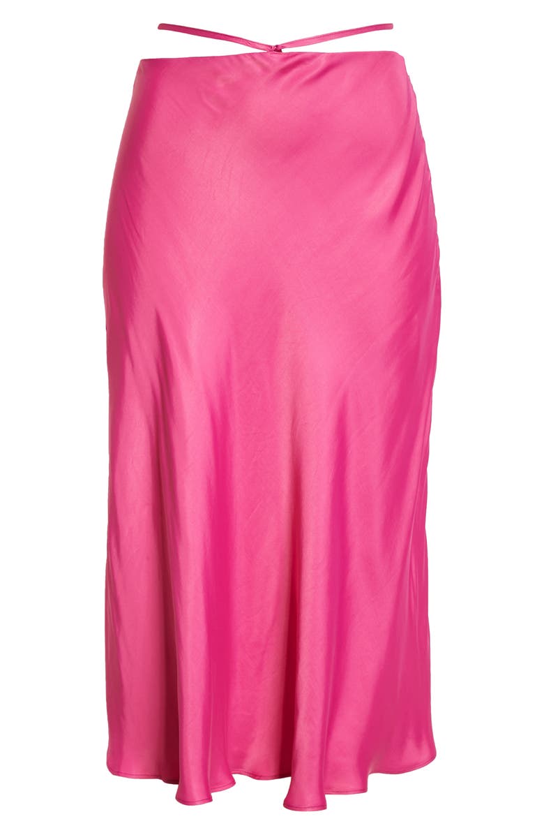 FARM Rio Satin Midi Skirt, Alternate, color, 