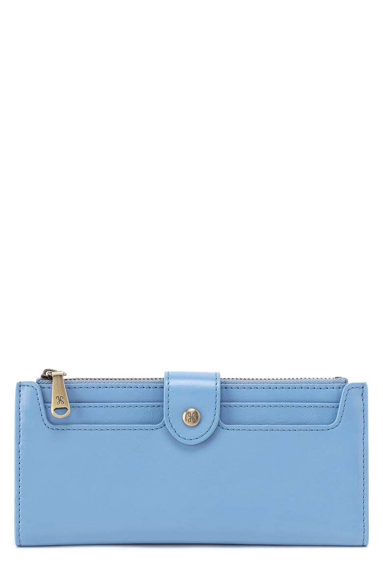 Dunn Leather Continental Wallet, Main, color, FADED DENIM