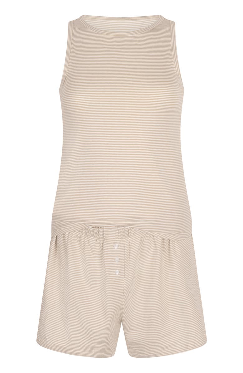 Hunkemöller Pyjamaset Singlet Jersey, Alternate, color, Oxford Tan