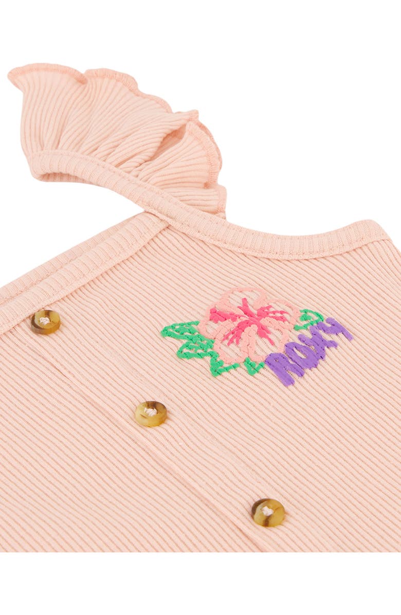 Roxy Kids' Floral Embroidered Rib Top & Shorts Set, Alternate, color, Pink Multi