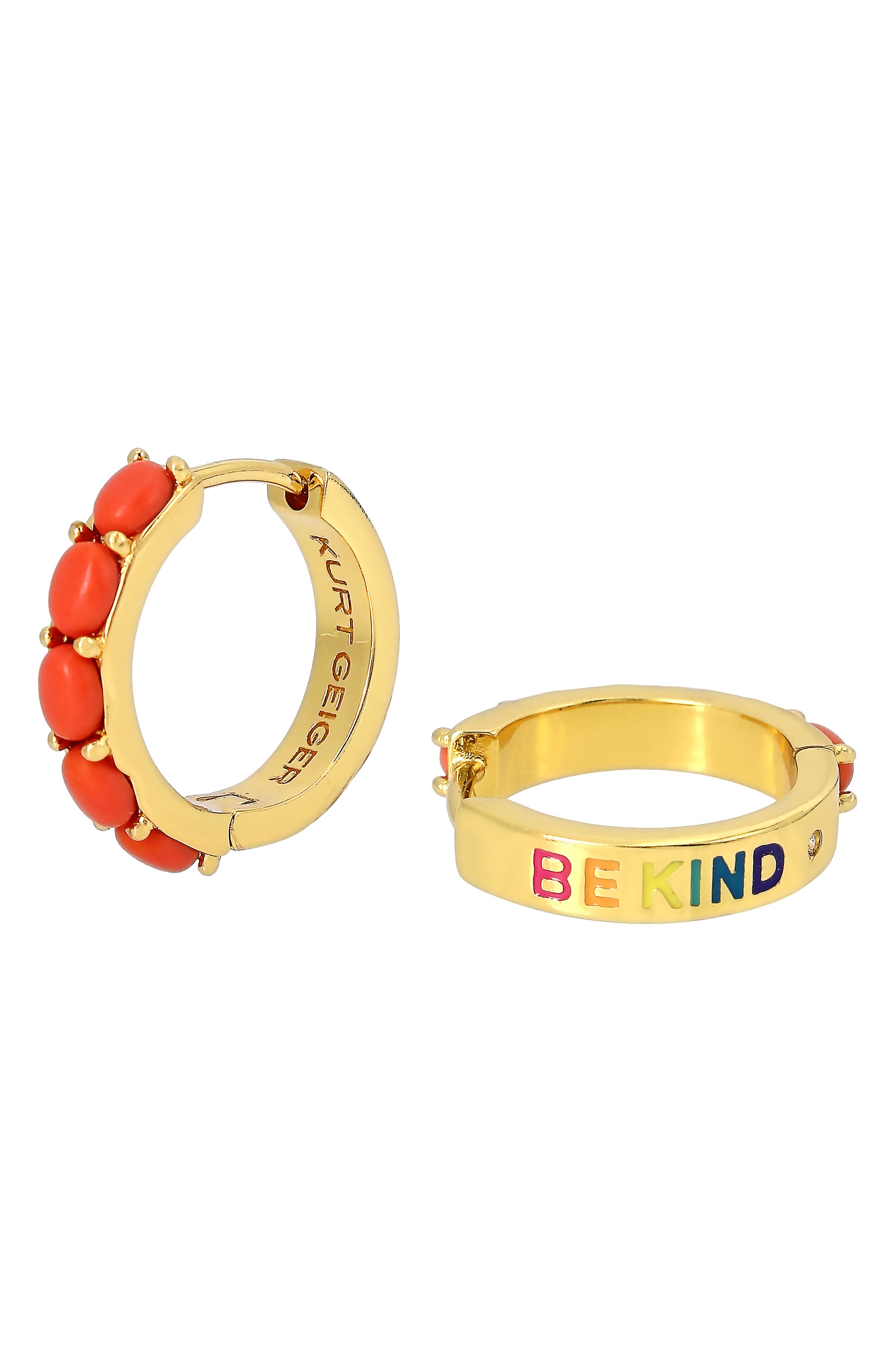 Kurt Geiger London Stone Station Huggie Hoop Earrings (Women ...