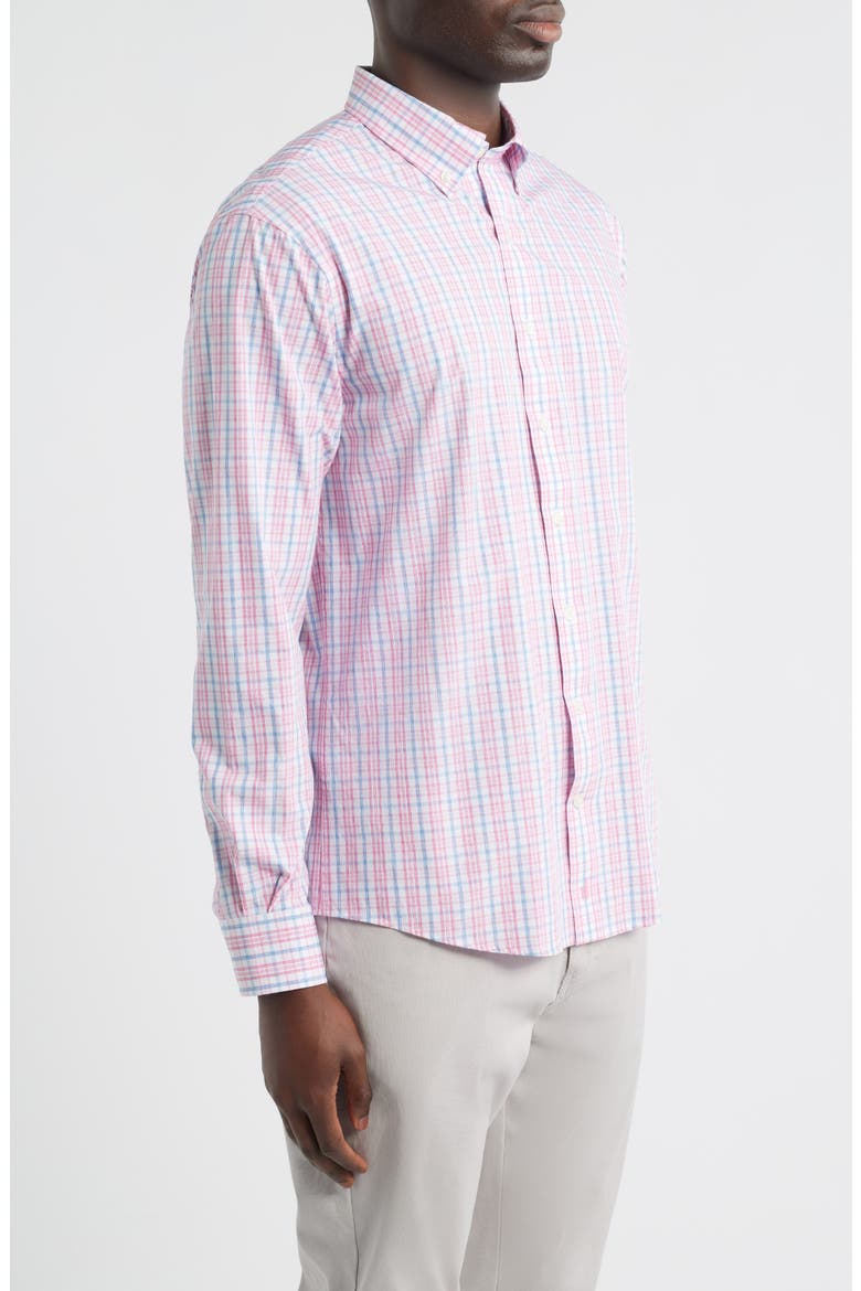 Tinsley Plaid Everyday Performance Button-Down Shirt, Alternate, color, SNAPPER