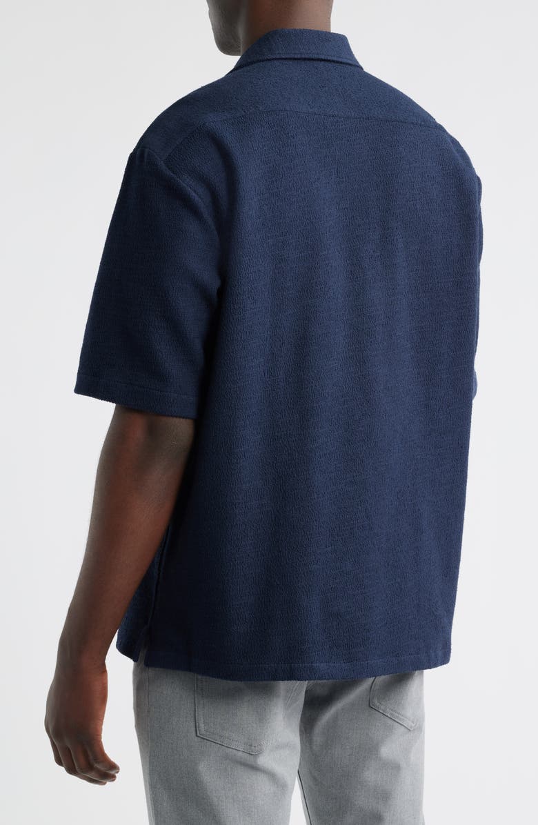 BOSS Lars Relaxed Fit Camp Shirt, Alternate, color, Dark Blue