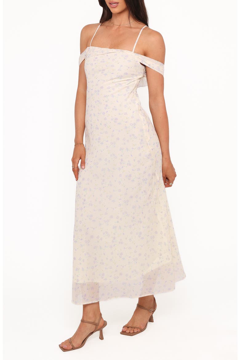 Elwood Cold Shoulder Maxi Dress, Alternate, color, YELLOW DITSY FLORAL